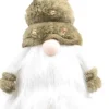 Sid kerstfiguur Toby gnoom groen / wit met verlichting 14 x 10 x 48 cm