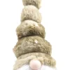 Sid kerstfiguur Toby gnoom groen / wit met verlichting 10 x 10 x 28 cm