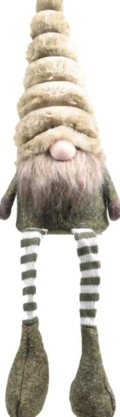 Sid kerstfiguur Toby gnoom groen 11,5 x 10,5 x 55 cm
