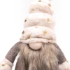 SID kerstfiguur Toby gnoom wit / beige 14 x 18 x 36 cm