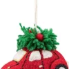 Sjaal met Verhaal kerst ornament auto met kerstboom rood / groen 5 x 9 x 7 cm