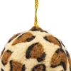 Sjaal met Verhaal kerst ornament Panter bal beige D 5 cm