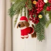 Sjaal met Verhaal kerst ornament teckel kerstman 13 x 6 x 10 cm