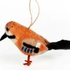 Sjaal met Verhaal kerst ornament Manu vlaamse gaai bruin / zwart 6 x 13 x 8 cm