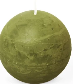 Spaas bolkaars Essential collection olijf 24 uur D 8 H 8 cm