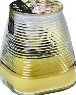 Spaas citronellakaars Lemon Breeze fruitig geel 45 uur D 9 H 9,8 cm