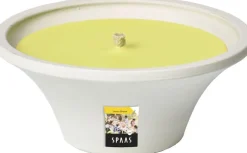 Spaas citronellakaars Lemon Breeze fruitig geel 9 uur D 17,5 H 7,5 cm