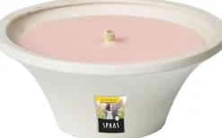 Spaas citronellakaars Summer Blossom bloemig roze 9 uur D 17,5 H 7,5 cm