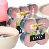 Spaas citronellakaars Summer Blossom bloemig roze 45 uur D 9 H 9,8 cm