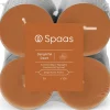 Spaas geurkaars Essential collection Delightful Dawn oranje 10 uur D 6 H 2,1 cm 8 stuks