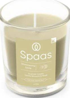 Spaas geurkaars Essential collection Shimmering Smile groen 25 uur D 7,3 H 8,3 cm