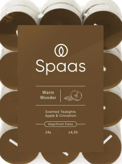 Spaas geurkaars Essential collection Warm Wonder bruin 4,5 uur D 3,9 H 1,6 cm 24 stuks