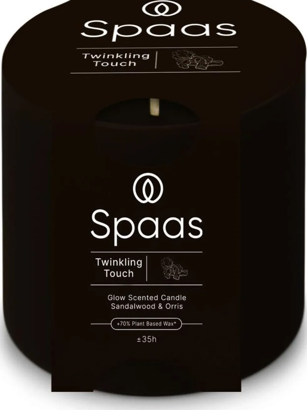 Spaas geurkaars Essential collection Twinkling Touch groen 35 uur D 7 H 7 cm