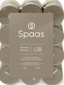 Spaas geurkaars Essential collection Mindful Morning taupe 4,5 uur D 3,5 H 1,6 cm 24 stuks