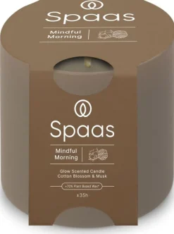 Spaas geurkaars Essential collection Mindful Morning taupe 35 uur D 7 H 7 cm