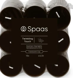 Spaas geurkaars Essential collection Twinkling Touch bruin 4,5 uur D 3,5 H 1,6 cm 18 stuks