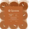 Spaas geurkaars Essential collection Delightful Dawn oranje 4,5 uur D 3,5 H 1,6 cm 18 stuks