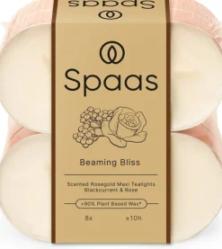 Spaas geurkaars Iconic Collection Beaming Bliss crème 10 uur D 6 H 2,1 cm 8 stuks