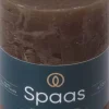 Spaas stompkaars Essential collection donkerbruin 35 uur D 7 H 9,5 cm