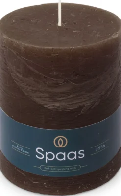 Spaas stompkaars Essential collection donkerbruin 95 uur D 10 H 13 cm