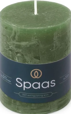 Spaas stompkaars Essential collection groen 35 uur D 7 H 9,5 cm