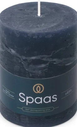 Spaas stompkaars Essential collection blauw 65 uur D 8 H 11 cm
