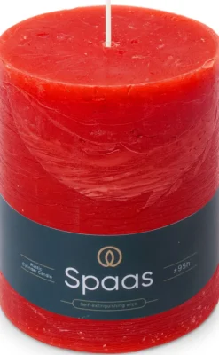 Spaas stompkaars Essential collection rood 95 uur D 10 H 13 cm