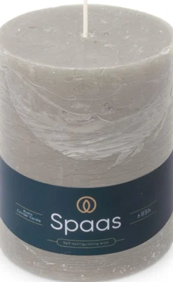 Spaas stompkaars Essential collection grijs 95 uur D 10 H 13 cm