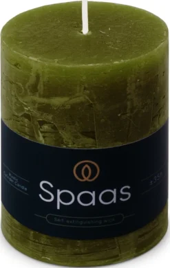 Spaas stompkaars Essential collection olijf 35 uur D 7 H 9,5 cm