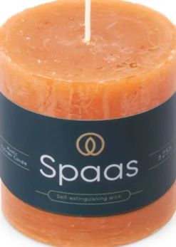 Spaas stompkaars Essential collection oranje 25 uur D 7 H 7 cm