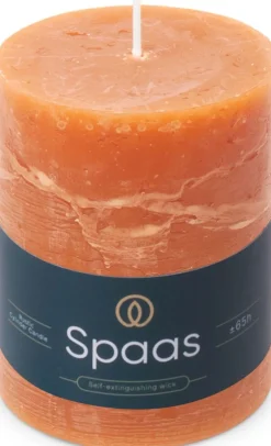 Spaas stompkaars Essential collection oranje 65 uur D 8 H 11 cm