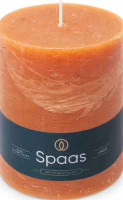 Spaas stompkaars Essential collection oranje 95 uur D 10 H 13 cm