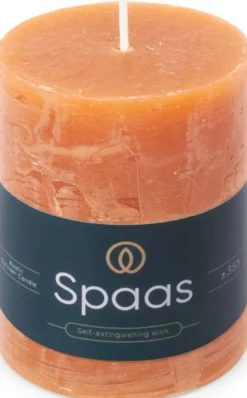 Spaas stompkaars Essential collection oranje 35 uur D 7 H 9,5 cm