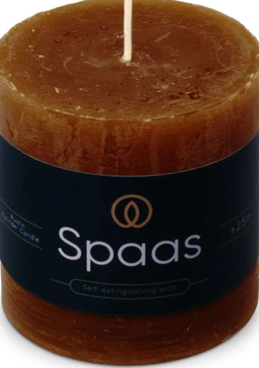 Spaas stompkaars Essential collection bruin 25 uur D 7 H 7 cm