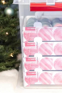 Sunware Q-Line kerstballen opbergbox en trays voor 125 kerstballen 40 x 40 x 40 cm