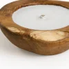 Tierra Outdoor kaars in pot Bowl Teak naturel 20 uur 20 x 20 x 6 cm