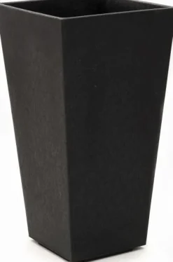 Tierra Verde bloempot Sonata antraciet 26 x 26 x 50 cm