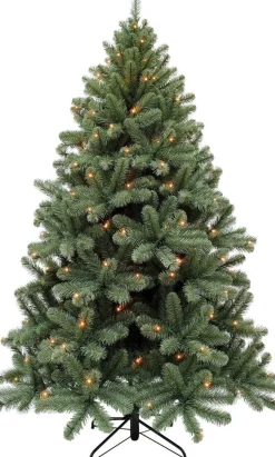Triumph Tree kunstkerstboom Jewel blauw met 160 lampjes warm wit D 116 H 185 cm