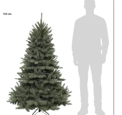 Triumph Tree kunstkerstboom Romagne blauw met 152 lampjes warm wit D 119 H 155 cm