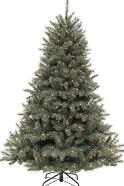 Triumph Tree kunstkerstboom Romagne blauw met 96 lampjes warm wit D 99 H 120 cm