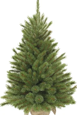 Triumph Tree kunstkerstboom Forest Frosted op jute voet D 62 H 90 cm
