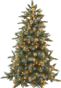 Triumph Tree kunstkerstboom Wyoming blauw met 384 lampjes warm wit D 145 H 215 cm