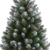 Triumph Tree mini kunstkerstboom Empress Spruce besneeuwd met versiering op jute voet D 46 H 60 cm