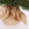 Triumph Tree mini kunstkerstboom Forest frosted besneeuwd op jute voet D 46 H 60 cm