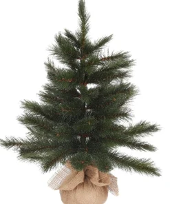 Triumph Tree mini kunstkerstboom Forest frosted besneeuwd op jute voet D 46 H 60 cm
