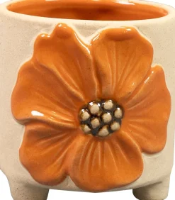 TS bloempot Aisha oranje D 8 H 8 cm