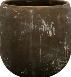 TS bloempot Amber zwart / bruin D 20 H 19 cm