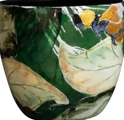 TS bloempot Designed by Lammie bee groen D 17 H 15 cm