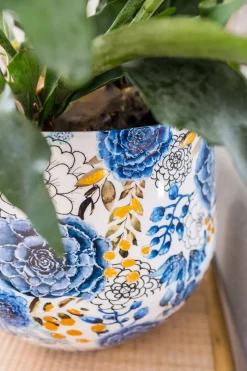 TS bloempot Designed by Lammie dutch blauw D 33 H 28 cm