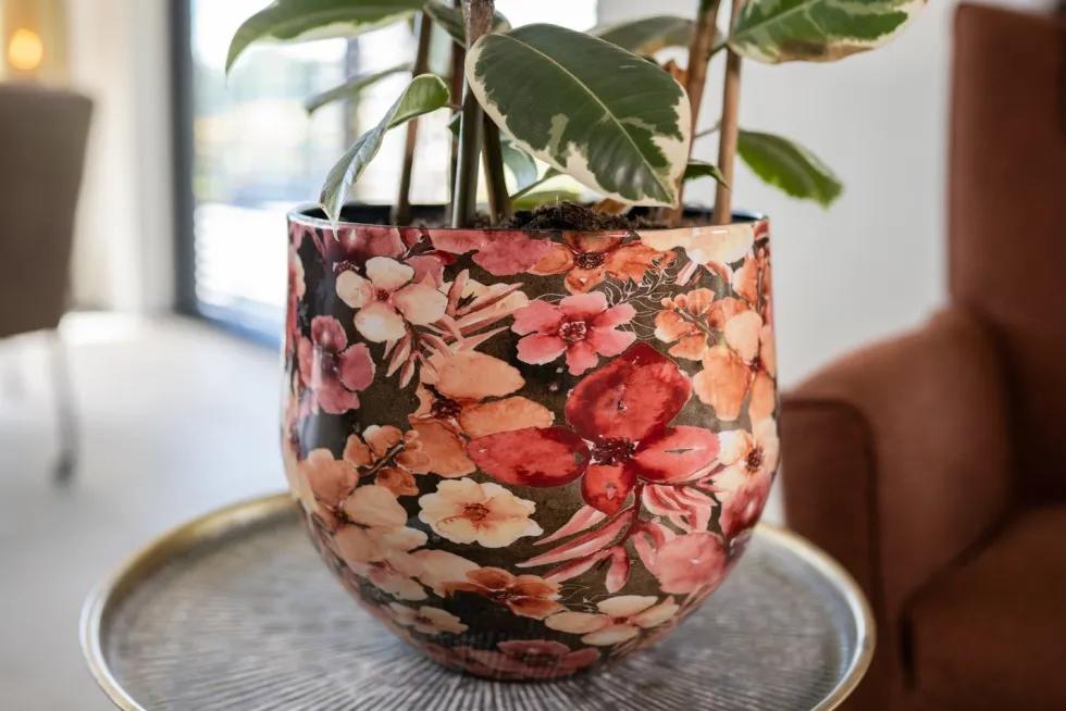 TS bloempot Designed by Lammie penny roze D 33 H 28 cm